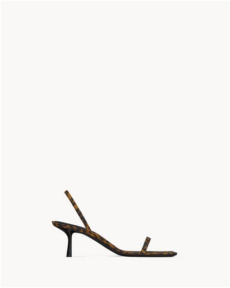 leopardo animsle ysl|JASPE sandals in leopard grosgrain .